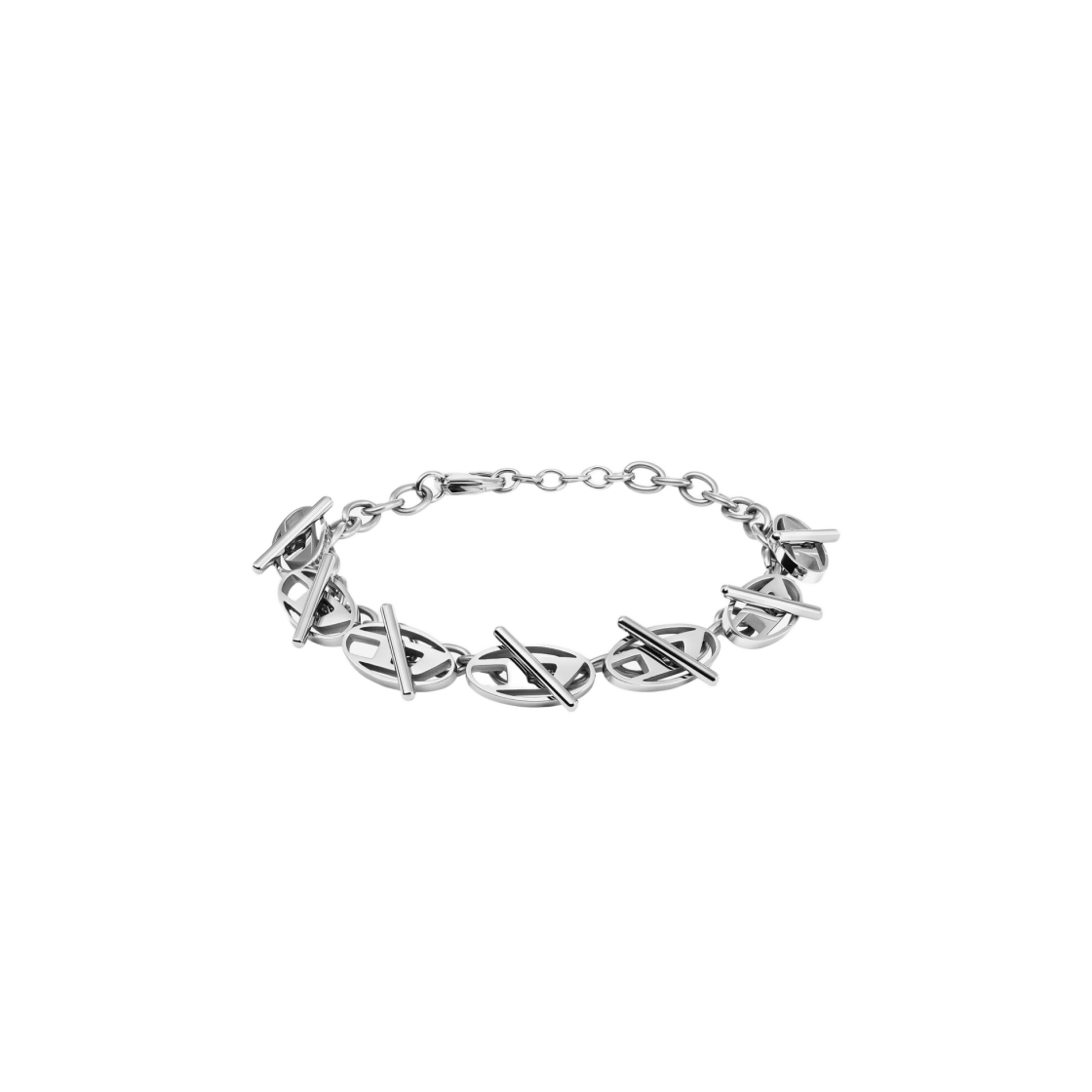 DX143600DJW-01 Diesel Dx1436 Stainless Steel Chain Bracelet Silver - 대표 이미지 #1