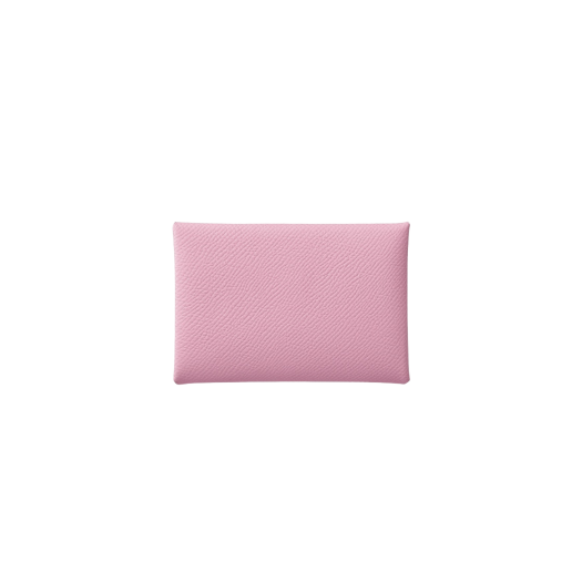 Hermes Calvi Duo Card Holder Epsom & Palladium Mauve Sylvestre