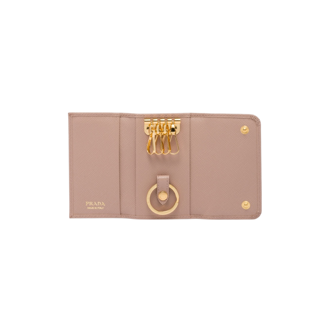프라다 사피아노 레더 키 케이스 파우더 핑크(Prada Saffiano Leather Key Case Powder Pink) - 2