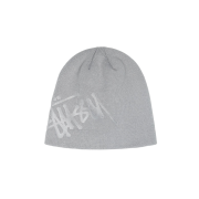 Stussy Debossed Stock Logo Beanie Silver