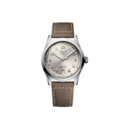 Longines Spirit Automatic 37mm Leather Strap Beige Champagne