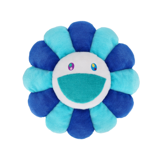 Kaikai Kiki Flower Cushion 60cm Turquoise Blue
