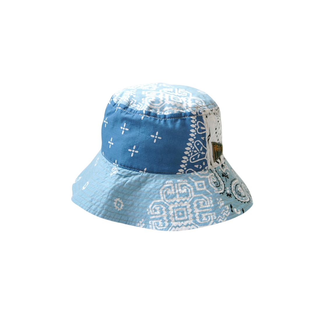 EK-1233 Kapital Bandana Patchwork Bucket Hat Long Brim Saxophone