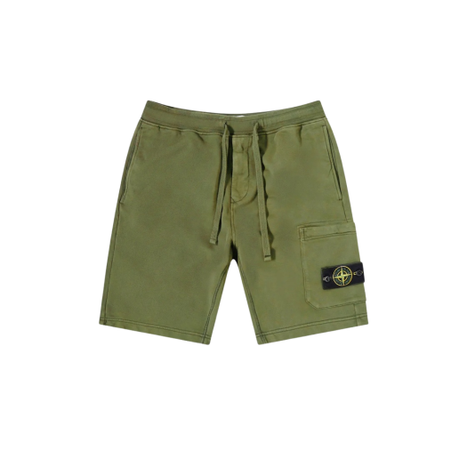 Stone Island 64651 Fleece Bermuda Shorts Olive Green - 22SS
