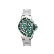 Laarvee PEA001 Silver Precision Steel Green Bezel Green Dial