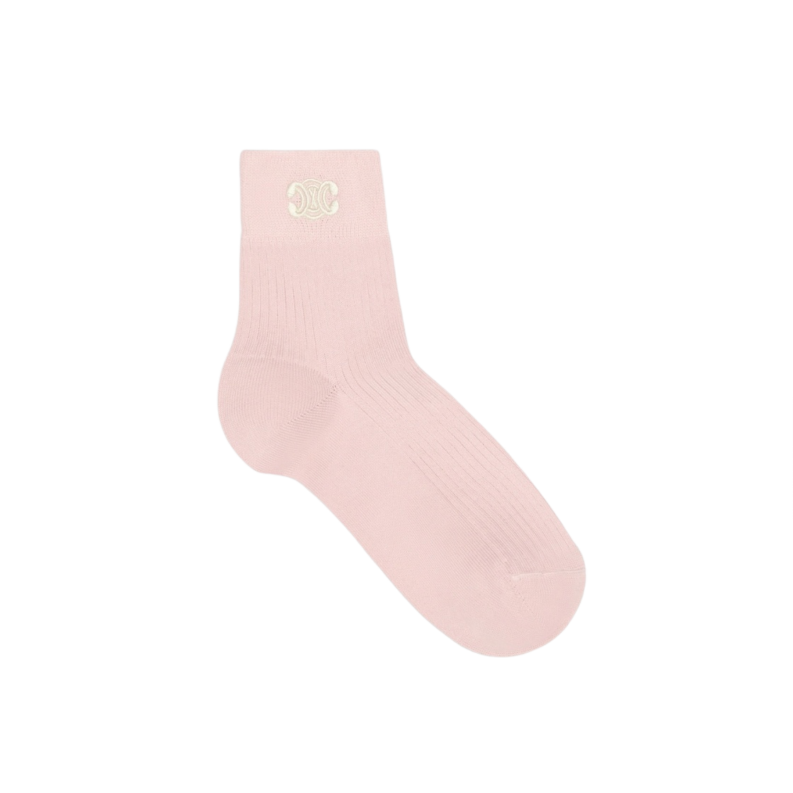 (W) 셀린느 코튼 트리옹프 삭스 라이트 핑크((W) Celine Cotton Triomphe Socks Light Pink) - 1