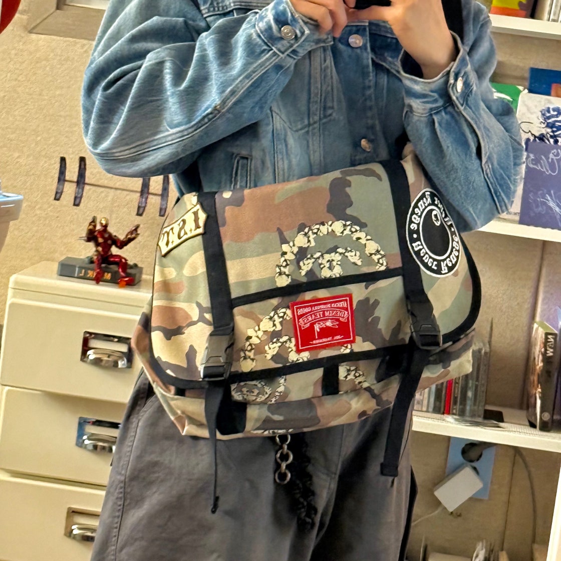 stussy denim tears バッグ バッグ STUSSY DENIM TEARS MESSENGER BAG