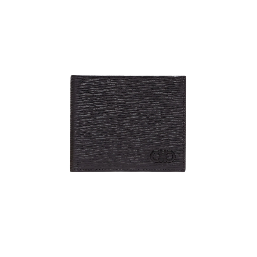 Ferragamo Gancini Wallet Deep Black Dark Rain