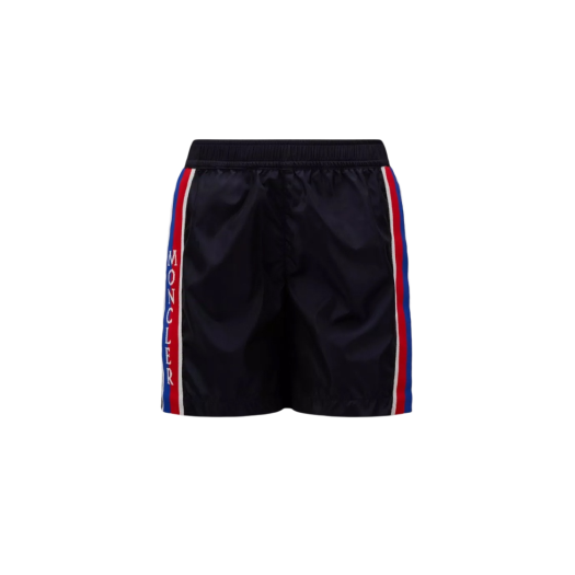 (Kids) Moncler Logo Swim Shorts Navy Blue - 23SS