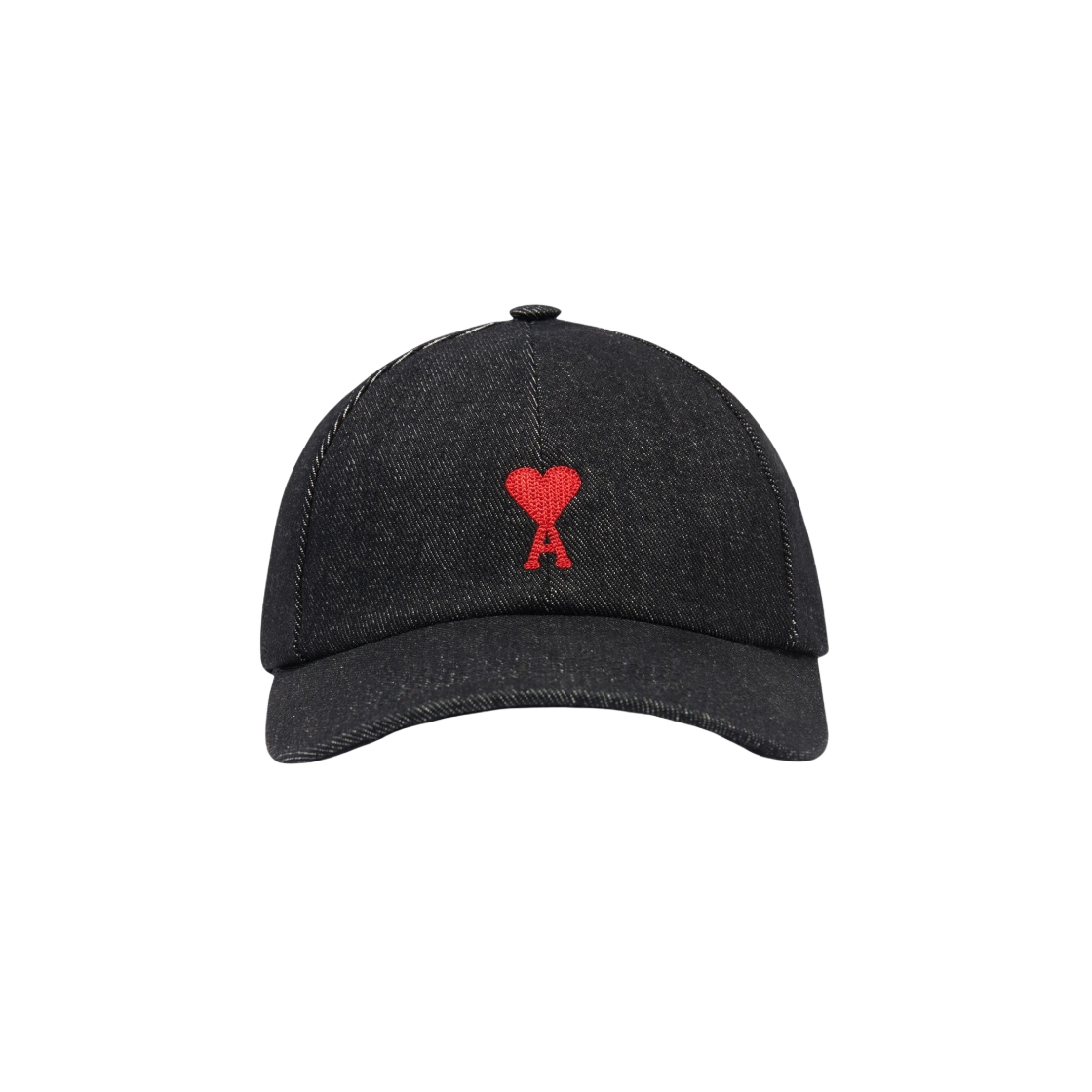 아미 스몰 하트 로고 자수 캡 유즈드 블랙(AMI de Coeur Embroidery Cap Used Black)