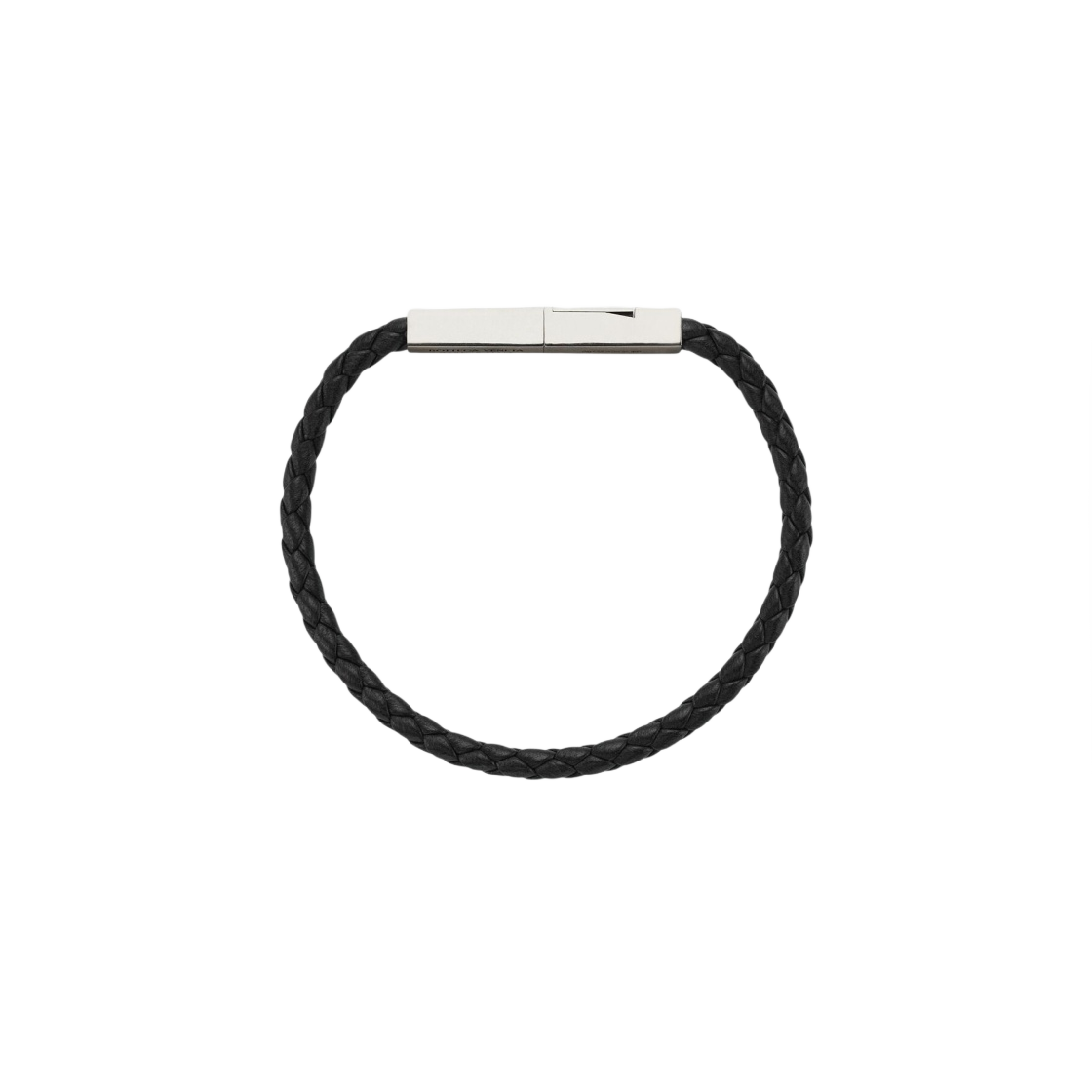 보테가 베네타 브레이드 레더 브레이슬릿 블랙(Bottega Veneta Braid Leather Bracelet Black) - 1