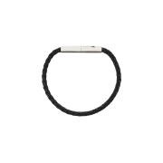 Bottega Veneta Braid Leather Bracelet Black