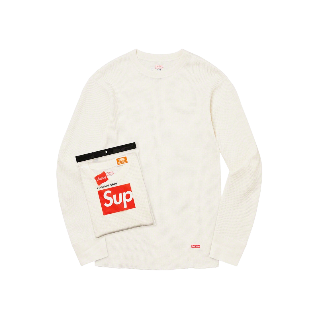 슈프림 헤인즈 써멀 크루 내츄럴 (1개입)(Supreme Hanes Thermal Crew Natural (1 Pack))