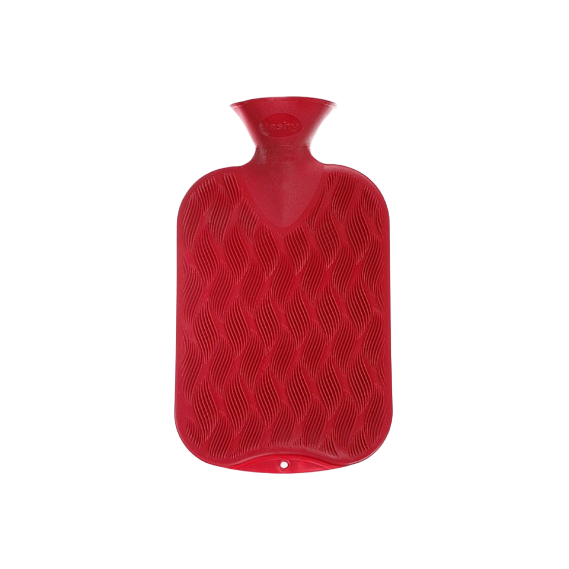 6437-42 Fashy Hot Water Bottle Single Ribbed 2L Cranberry