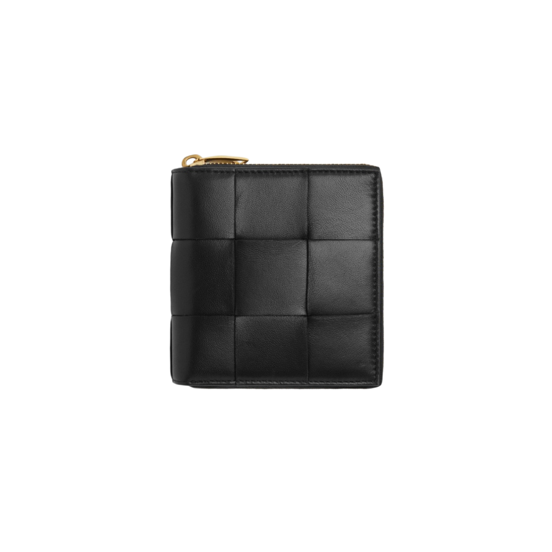 보테가 베네타 스몰 카세트 컴팩트 지퍼 어라운드 지갑 블랙(Bottega Veneta Small Cassette Compact Zip Around Wallet Black) - 1