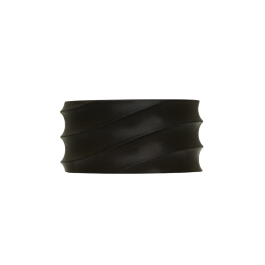 (W) Saint Laurent Wavy Cuff in Bamboo Dark Brown Gold