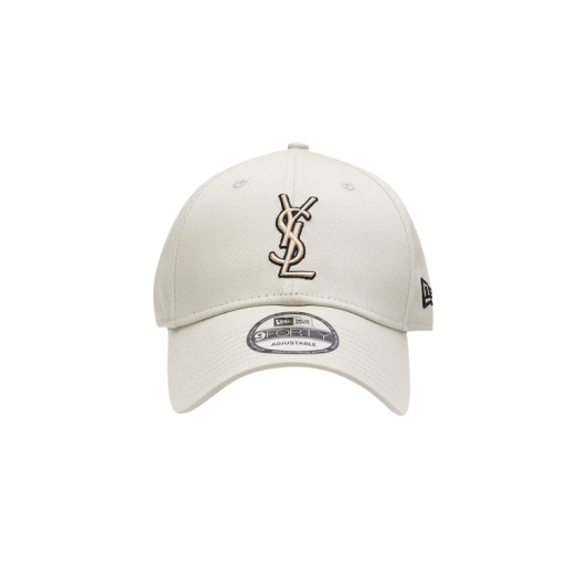 Saint Laurent x New Era YSL Monogram Cap Ecru