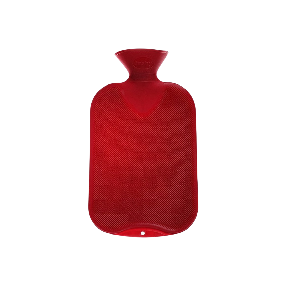 6440-42 Fashy Hot Water Bottle Single Ribbed 2L Cranberry