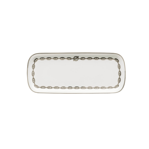 Hermes Chaine D’Ancre Platinum Rectangular Cake Platter Sans Coloris (1 Plate)