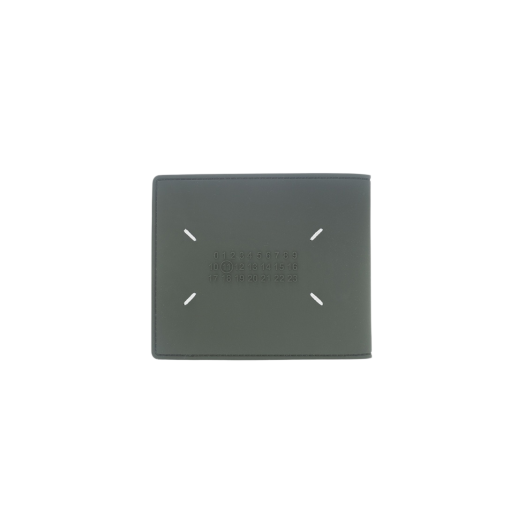 Maison Margiela Rubber Leather Bi-Fold Wallet Military Green
