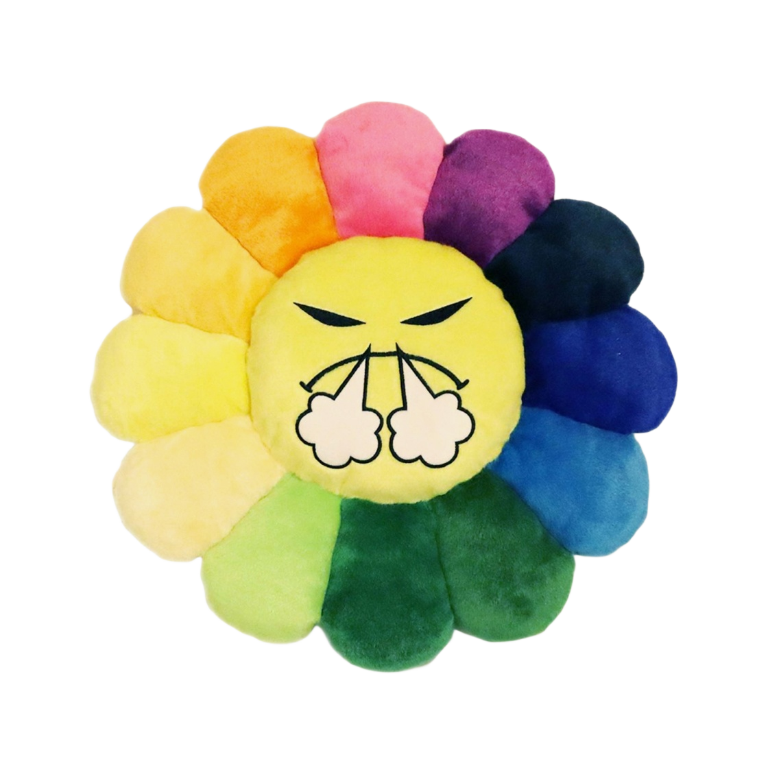 - Kaikai Kiki Flower Emoji Cushion Flushed Face 60cm Rainbow - #2