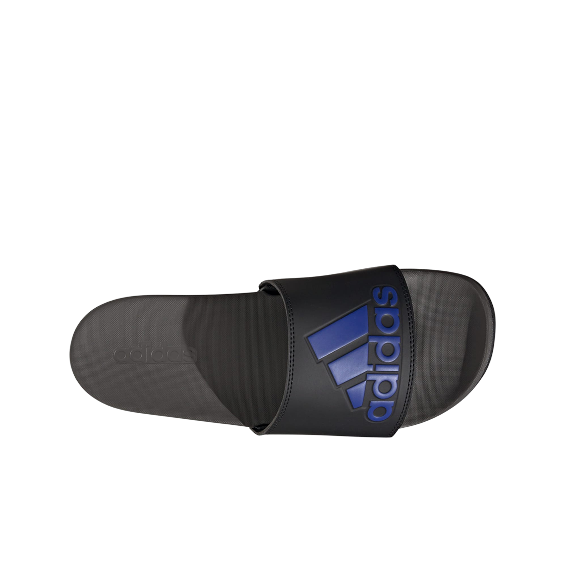아디다스 아딜렛 컴포트 슬라이드 코어 블랙 루시드 블루(Adidas Adilette Comfort Slides Core Black Lucid Blue) - 2