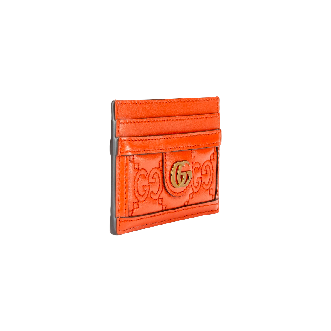 723790-UM8IG-7519 Gucci GG Matelasse Card Case Orange Leather - #2