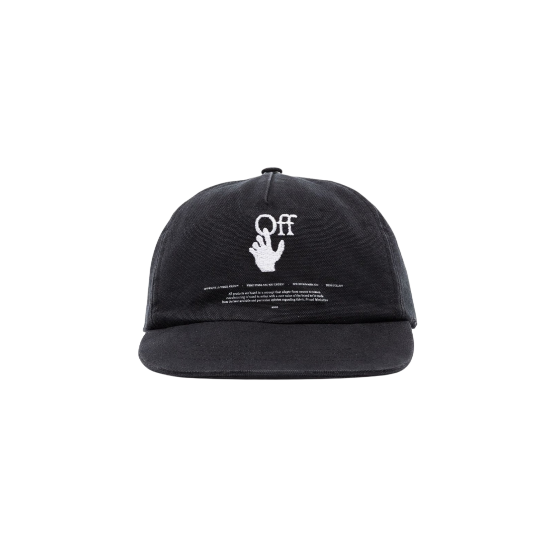 오프화이트 핸드 오프 베이스볼캡 블랙(Off-White Hand Off Baseball Cap Black)