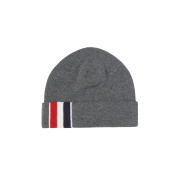 Thom Browne Medium Jersey Stitch Superfine Merino Wool Intarsia Stripe Hat Medium Grey