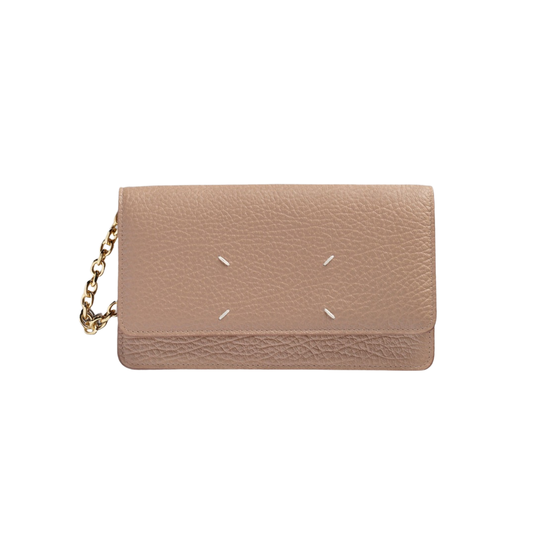 SA3UI0008P4455T2070 Maison Margiela Four Stitches Chain Wallet Mud Brown - 대표 이미지 #1