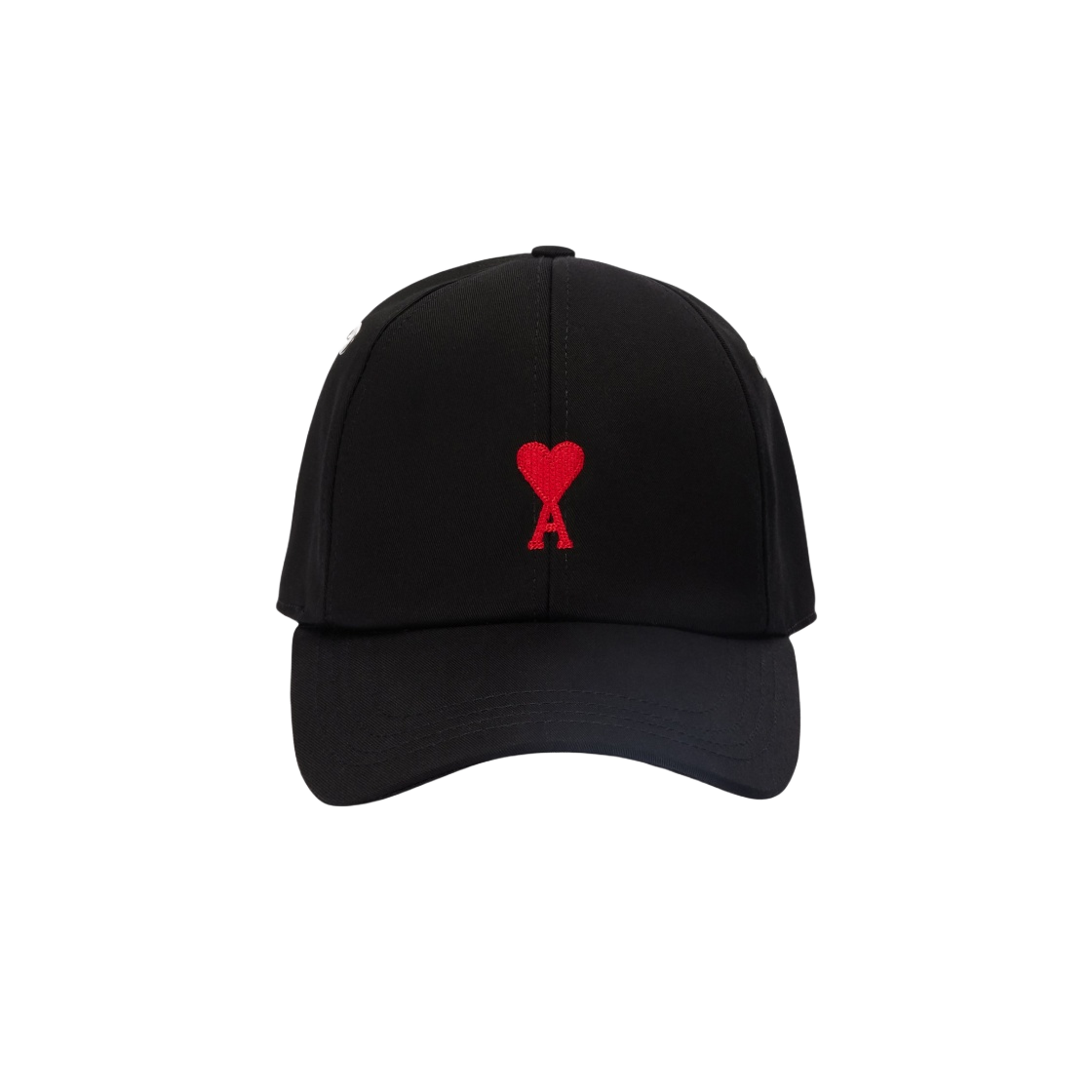 아미 스몰 하트 로고 자수 캡 블랙(AMI de Coeur Embroidery Cap Black)