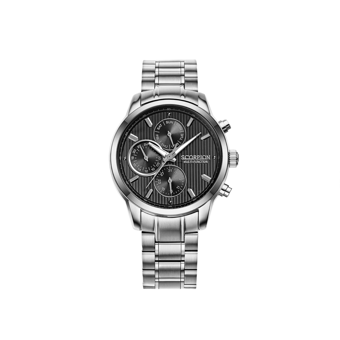 스콜피온 멀티펑션 메탈 워치 블랙(Scorpion Multifunction Metal Watch Black)
