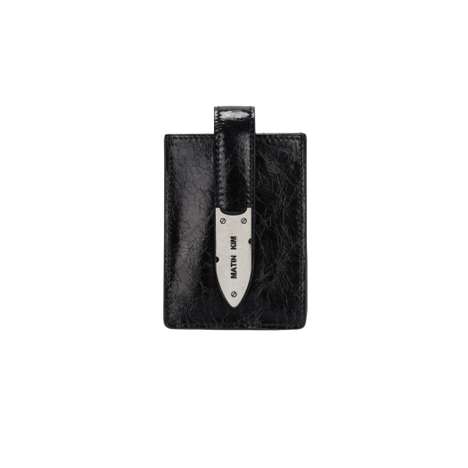 마뗑킴(MATIN KIM) TWO TONE LETTERING MUFFLER IN BLACK