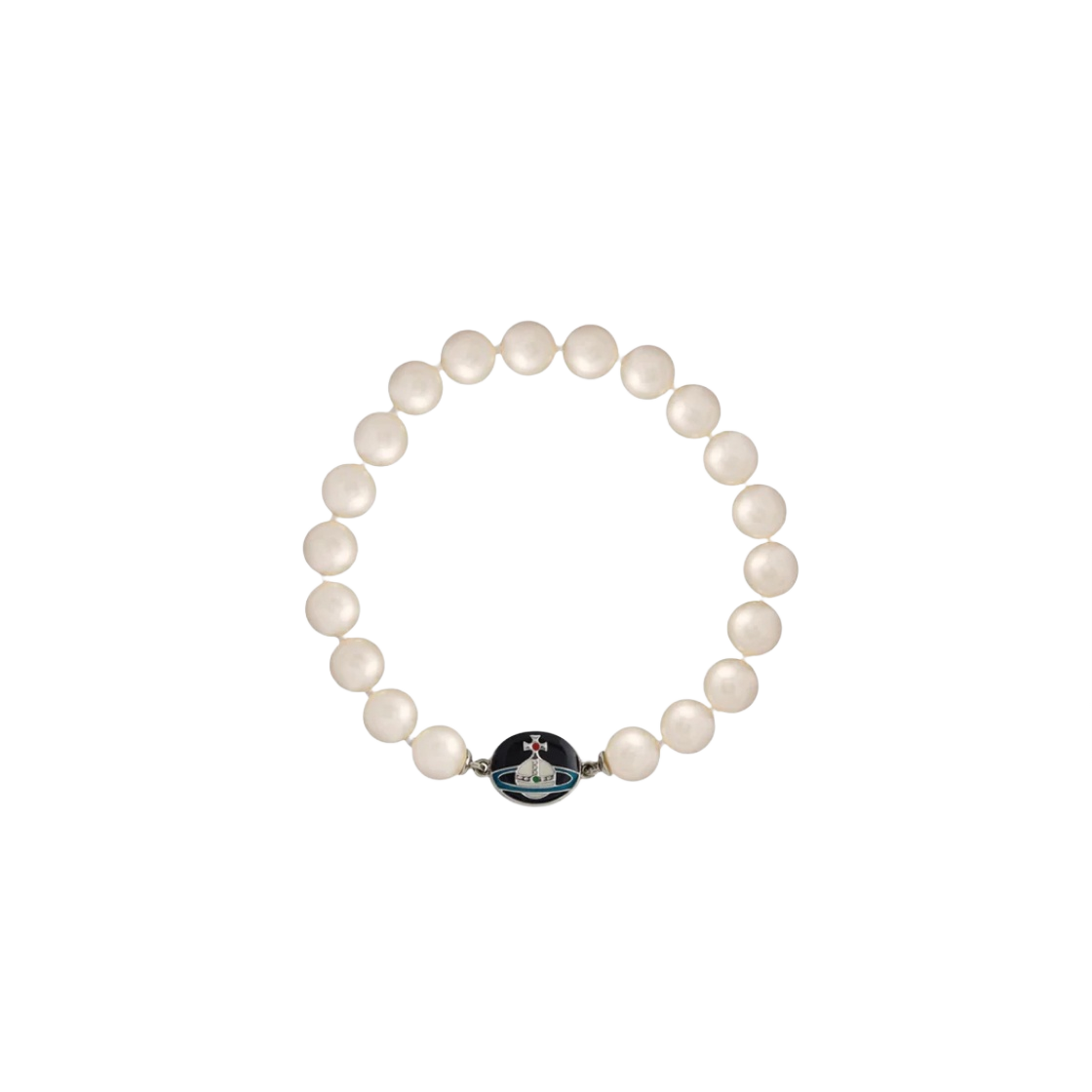 61030065-02P145 Vivienne Westwood Loelia Bracelet Silver Black