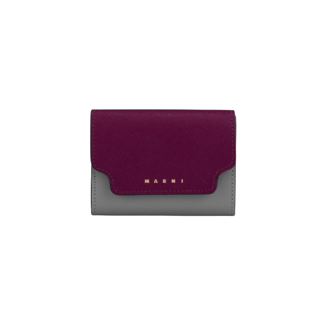PFMO0072U1-LV520-Z563N Marni Saffiano Leather Coin Case Purple Grey Brown - 대표 이미지 #1