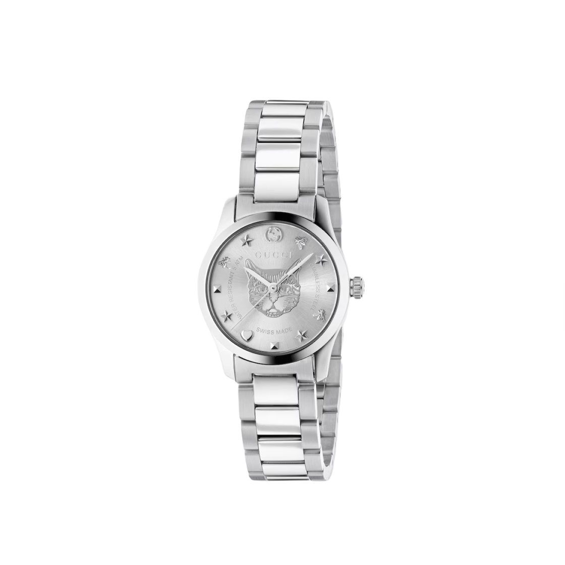 (W) 구찌 G-타임리스 쿼츠 27mm 스틸 실버((W) Gucci G-Timeless Quartz 27mm Steel Silver)