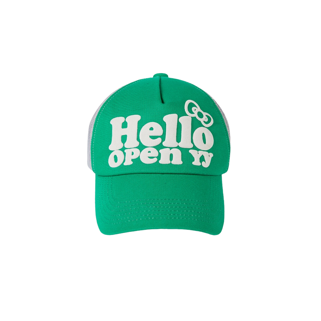 오픈 Yy x 헬로 키티 헬로 트러커캡 그린(Open Yy x Hello Kitty Hello Trucker Cap Green)