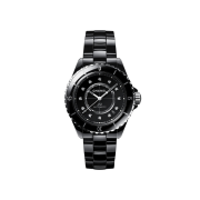 Chanel J12 Watch Caliber 12.1 38mm Black Diamond Indicators