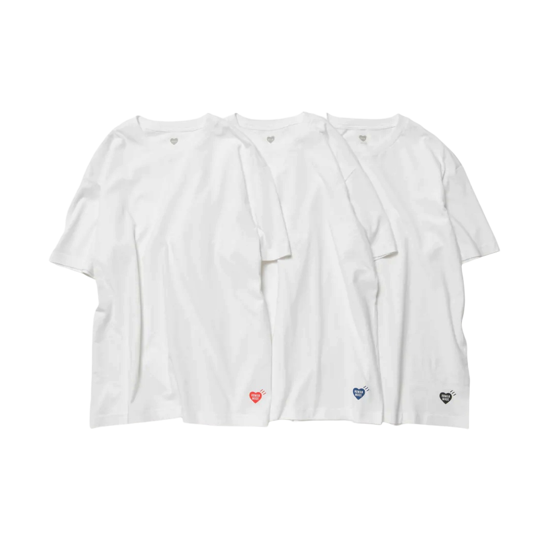 휴먼 메이드 티셔츠 화이트 (3팩)(Human Made T-Shirts White (3 Pack))