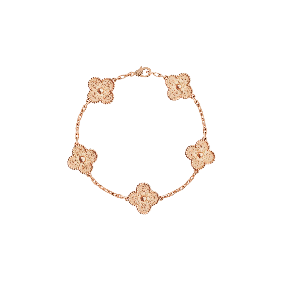 VCARN9T300 (W) Van Cleef & Arpels Vintage Alhambra Bracelet 5 Motifs Rose Gold - 대표 이미지 #1