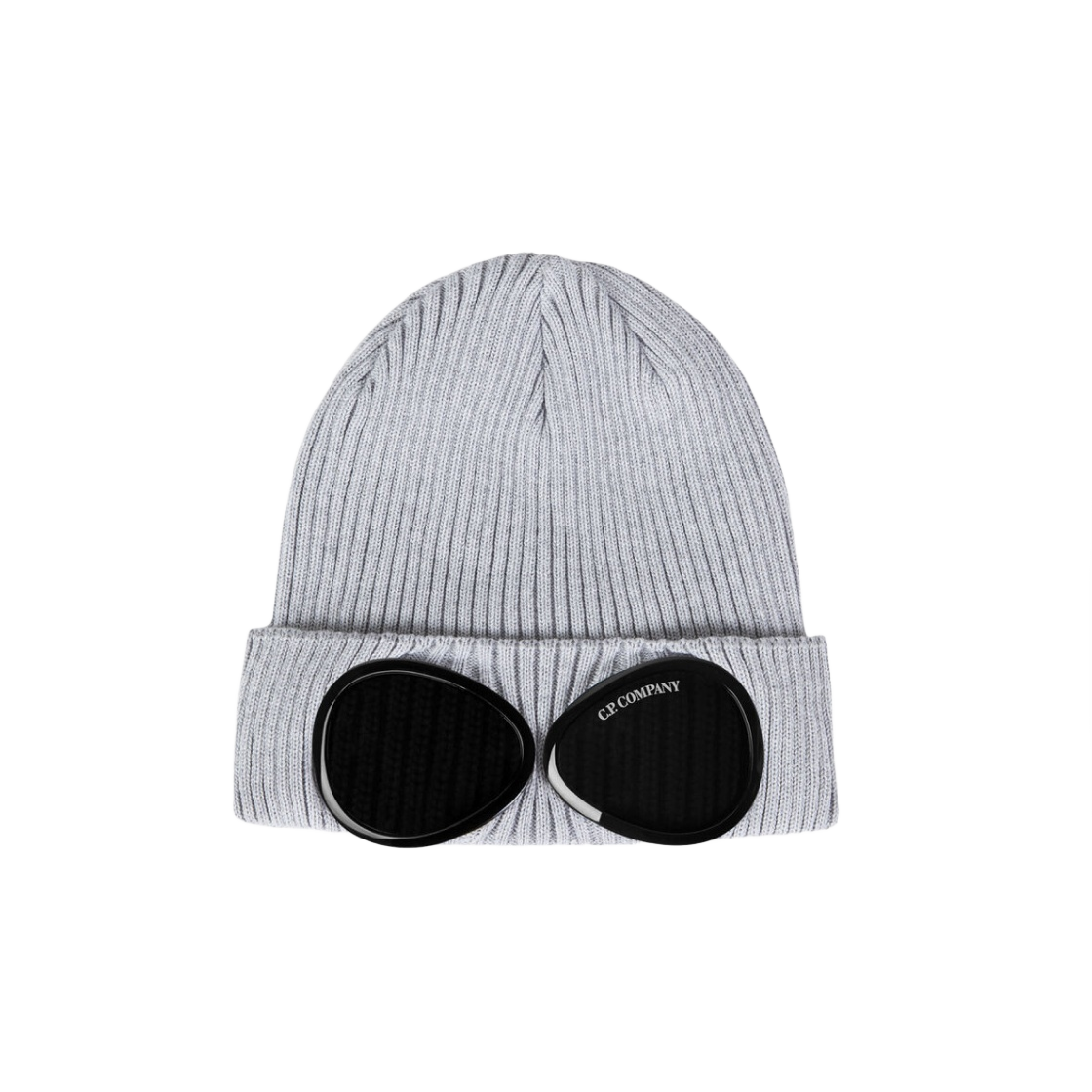 C.P. 컴퍼니 코튼 고글 비니 그레이 멜란지 - 23SS(C.P. Company Cotton Goggle Beanie Grey Melange - 23SS)