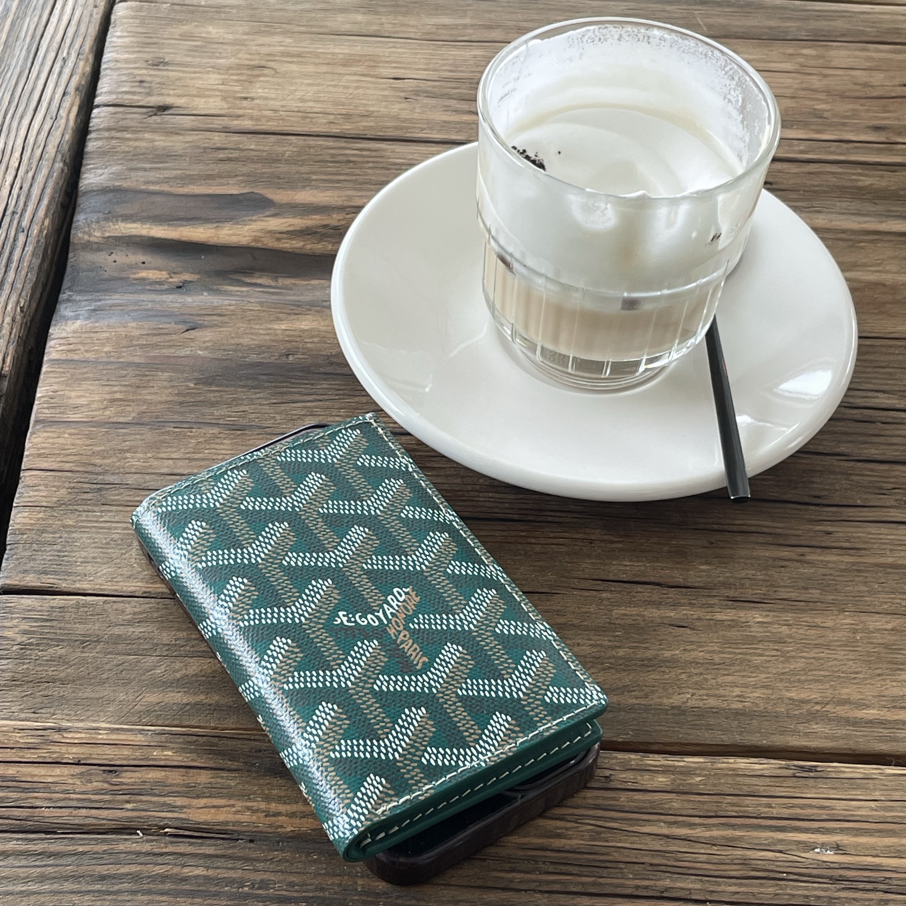 Goyard Saint Pierre Card Holder Green 착용 스타일