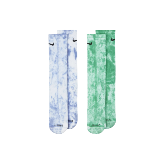 Nike Everyday Plus Cushioned Tie-Dye Crew Socks Multi Color (2 Pack/Korean Ver.)