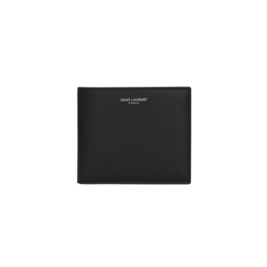 Saint Laurent East/West Wallet in Smooth Leather Black