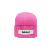 Jacquemus Le Bonnet Grosgrain Logo Beanie Multi Pink