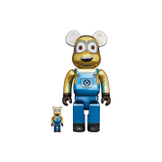 Bearbrick Despicable Me Dave Gold Chrome Ver. 100% & 400% Set