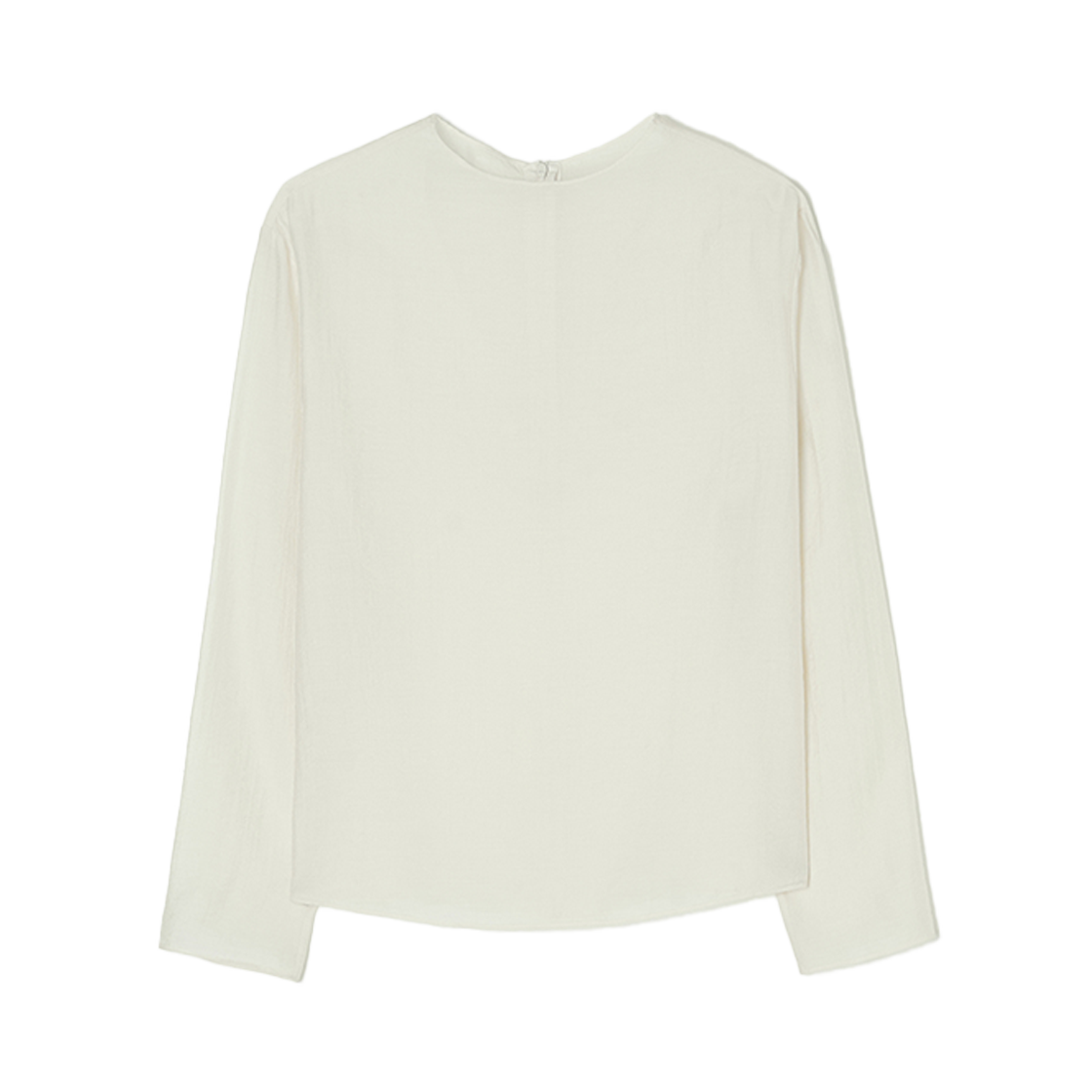 비뮤즈맨션 모크넥 쉬어 탑 크림 아이보리(BEMUSE MANSION Mock neck sheer top Cream ivory)