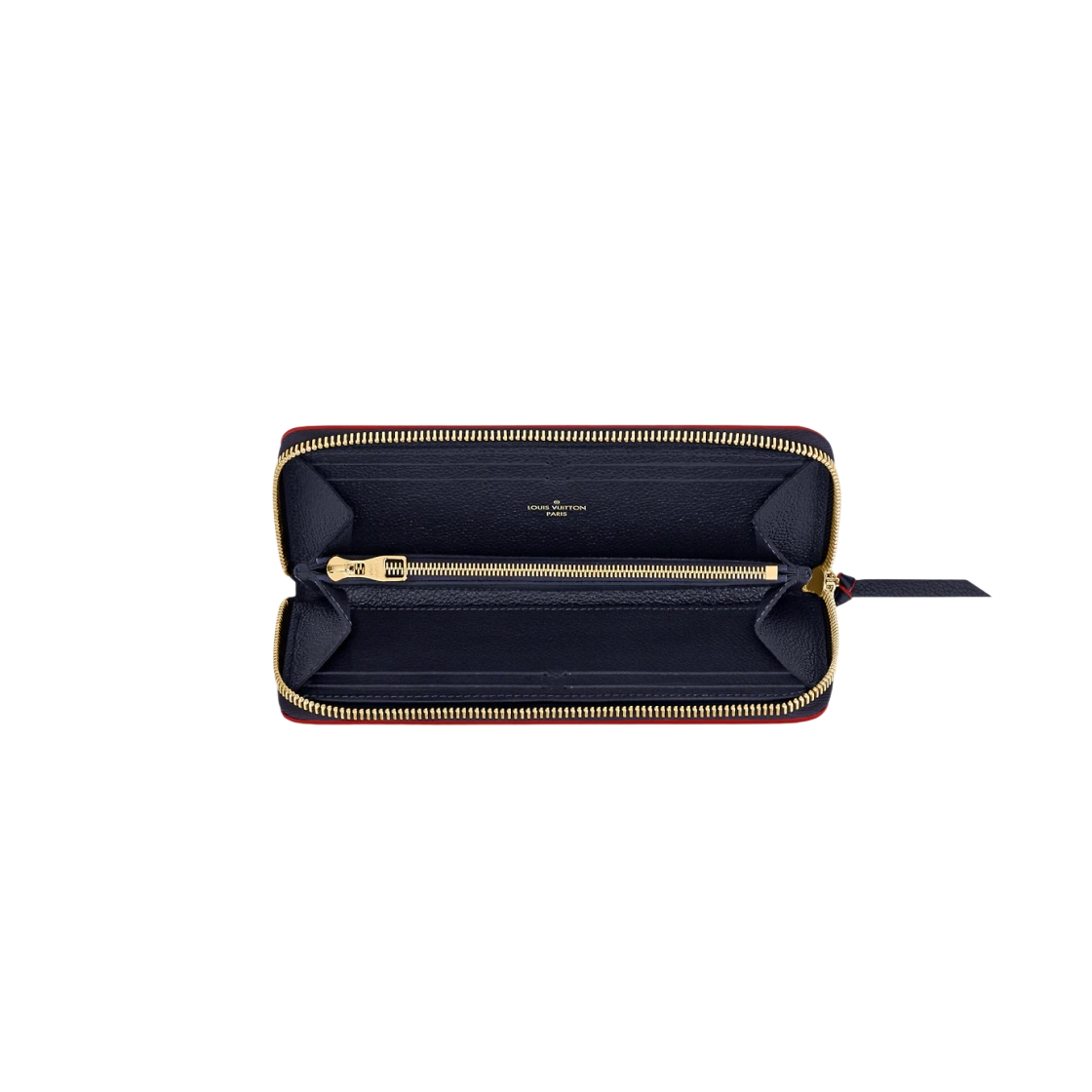 M69415 Louis Vuitton Clemence Wallet Monogram Empreinte Navy Blue Red - #2