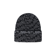 Stussy Jacquard Cuff Beanie Black
