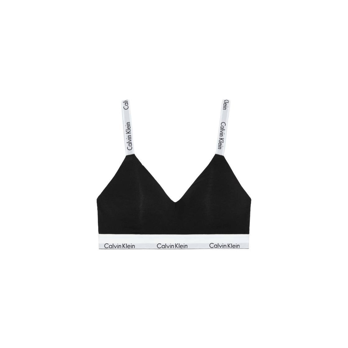 (W) 캘빈 클라인 모던 코튼 라이틀리 라인드 브라렛 블랙((W) Calvin Klein Modern Cotton Lightly Lined Bralette Black)
